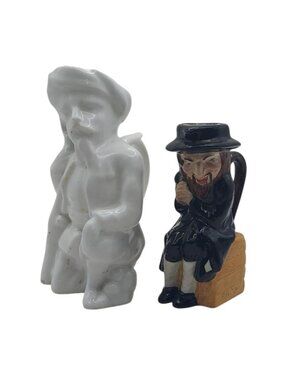 Set Of 2 Toby Jugs Fagin Charles Dickens Oliver Twist Artone England & Rifleman